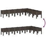 vidaXL Jardinière avec pieds marron 200x160x42 cm PP