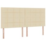 vidaXL Lit avec rangement et matelas Crème 200 x 200 cm Polyester