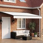 vidaXL Auvent rétractable électrique Blanc et anthracite 5 x 3 m