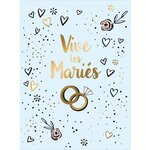 Carte mariage vive les mariés lettres dorées - draeger paris