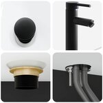 vidaXL Basin de lavage mural Noir 40 x 41 x 39 cm Bois d'ingénierie