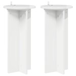 vidaXL Support de Plante 2 pièces Blanc brillant 29 5 x 29 5 x 60 cm