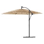 vidaXL Parasol de jardin avec mât en acier marron 290x290x238 cm