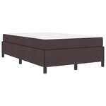 vidaXL Lit à ressorts Marron foncé 120 x 200 cm tissu