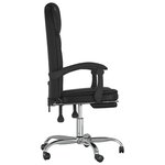 Chaise fauteuil siège pivotante de inclinable de bureau informatique étude similicuir noir 02_0024269