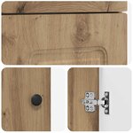 vidaXL Meuble de salle de bain avec évier Chêne artisanal