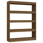 vidaXL Bibliothèque/Séparateur de pièce Marron miel 100x30x135 5cm Pin