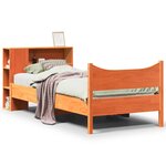 vidaXL Cadre de lit sans matelas cire marron 75x190 cm bois pin massif