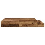 vidaXL Cadre de lit avec rangement Bois ancien 226 5 x 140 x 31 5 cm