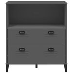 vidaXL Bibliothèque VIKEN gris anthracite 80x40x90cm bois d'ingénierie