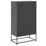 vidaXL Buffet noir 68 5x38 5x123 5 cm acier