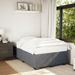 vidaXL Cadre de lit sans matelas gris foncé 120x190 cm velours