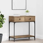 vidaXL Table console avec tiroir chêne artisanal 75 x 34 5 x 75 cm