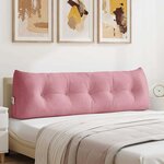 vidaXL Coussin de Dos Rose 160 x 24 x 50 cm Velours