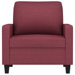 vidaXL Fauteuil Rouge bordeaux 60 cm Tissu