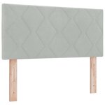 vidaXL Tête de lit LED Gris clair 100 cm Velours