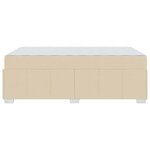 vidaXL Cadre de lit avec matelas Crème 120 x 200 cm tissu