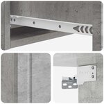 vidaXL Table d'appoint murale Gris béton 59 x 34 5 x 17 cm