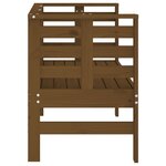 vidaXL Banc de jardin marron miel 111 5x53x71 cm bois massif de pin