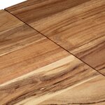 vidaXL Table console argenté acier inoxydable et bois massif d'acacia