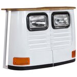 vidaXL Buffet Bois de manguier massif Forme de camion Blanc