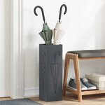 vidaXL Porte-parapluie Anthracite 15 5 x 15 5 x 49 cm Acier