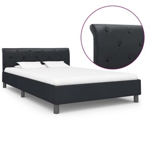 vidaXL Cadre de lit sans matelas noir similicuir 140x200 cm
