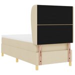 Lit Box Spring vidaXL avec matelas Crème 100x200 cm en tissu