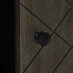 vidaXL Buffet noir 90x33x75 cm bois massif de manguier