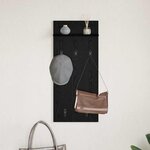 vidaXL Porte-manteau mural avec étagère Chêne noir 90 x 40 x 10 cm