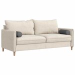 vidaXL Coussins d'accent 2 Pièces Gris foncé Ø 15 x 40 cm