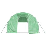 vidaXL Serre avec cadre en acier vert 36 m² 12x3x2 m