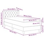 lit box spring vidaXL avec matelas noir 90x190 cm en velours
