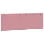 vidaXL Coussin de tête de lit Hanko rose 140 cm velours