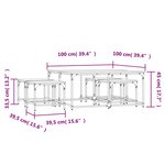 vidaXL Tables basses gigognes 5 Pièces chêne sonoma bois d'ingénierie