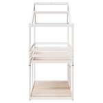 vidaXL Lit superposé avec toit blanc 80x200 cm bois massif de pin