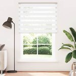 vidaXL Store zèbre blanc 145x230 cm largeur du tissu 140 9cm polyester