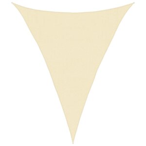 vidaXL Voile d'ombrage 160 g/m² Crème 3x4x4 m PEHD