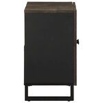 vidaXL Armoire de lavabo noir 62x33x58 cm bois massif de manguier