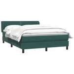 vidaXL Sommier à lattes de lit et matelas vert foncé 140x210cm velours