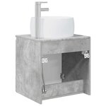 vidaXL Vanité de lavabo mural Gris béton 49 5 x 44 5 x 66 cm