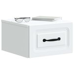 vidaXL Cabinet de chevet mural 2 pc Blanc 34 5 x 33 x 20 cm