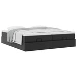VidaXL Cadre de lit ottoman avec matelas noir 160x200 cm similicuir