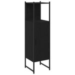 vidaXL Ensemble de mobilier de salle de bain avec étagère 3 Pièces Noir