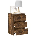 vidaXL Tables de chevet 2Pièces Chêne fumé 40x35x62 5cm Bois d'ingénierie