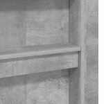 vidaXL Cadre de lit superposé avec bureau Gris béton 75 x 190 cm