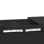 vidaXL Table basse noir 100x55x40 cm bois d'ingénierie