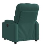 vidaXL Fauteuil inclinable de massage vert foncé tissu