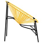vidaXL Chaise œuf de jardin noir et jaune résine tressée