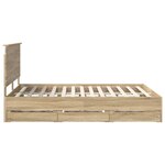 vidaXL Cadre de lit Chêne Sonoma 150 x 200 cm Bois Ingénierie